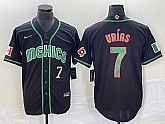 Men's Mexico Baseball #7 Julio Urias Number 2023 Black World Classic Stitched Jersey4,baseball caps,new era cap wholesale,wholesale hats